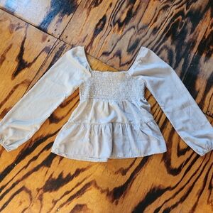 Paper Crane Taupe Textured Top SZ Small